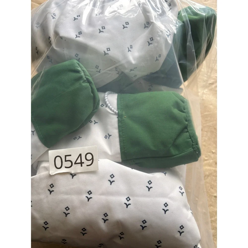 Northern Classics Snowsuit Baby 12M White Green Hooded Bunting Zip